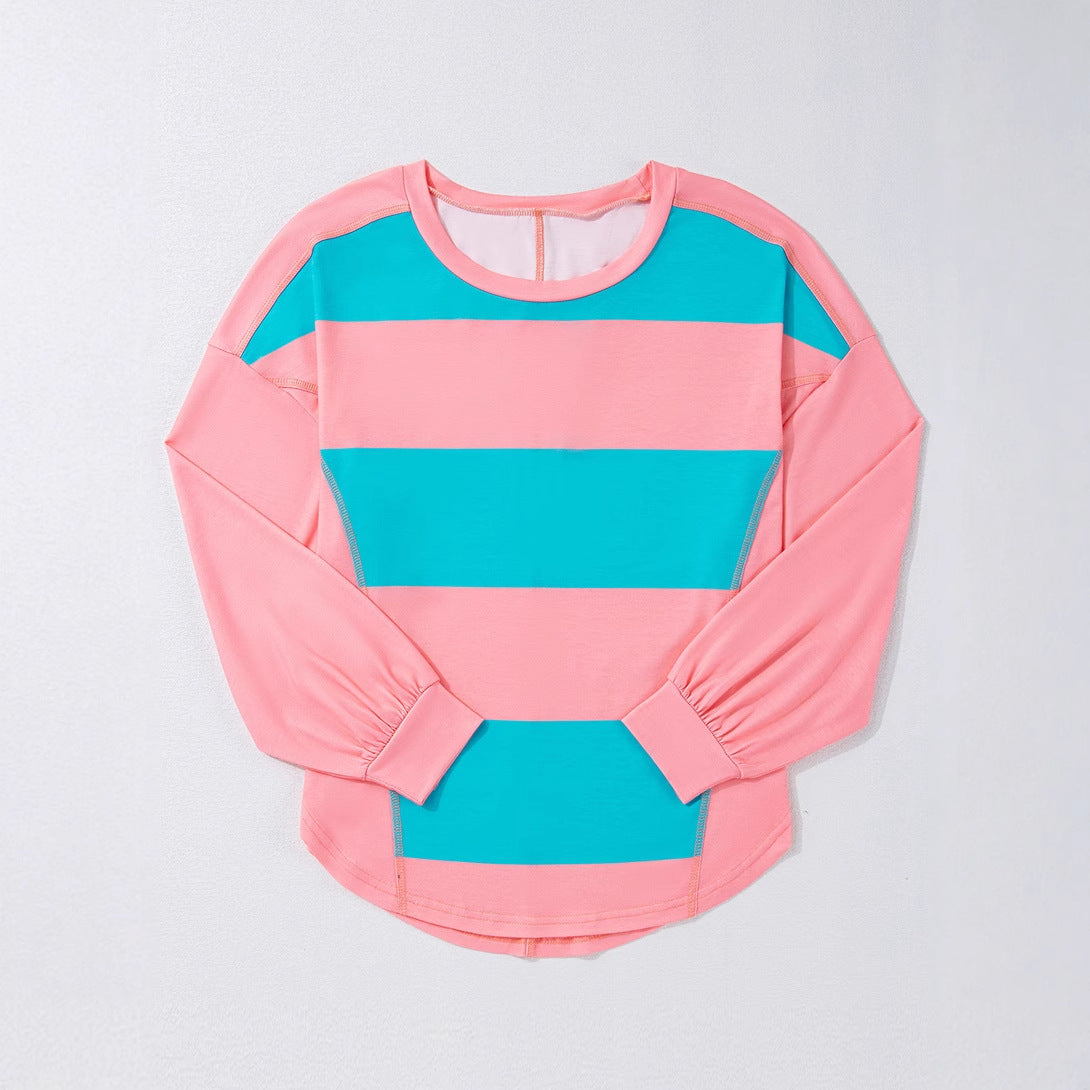Trendy European and American Style Dopamine Print Sweatshirt for Women, Cross-Border Hot Sale, New Autumn Round Neck Long Sleeve Top for Women