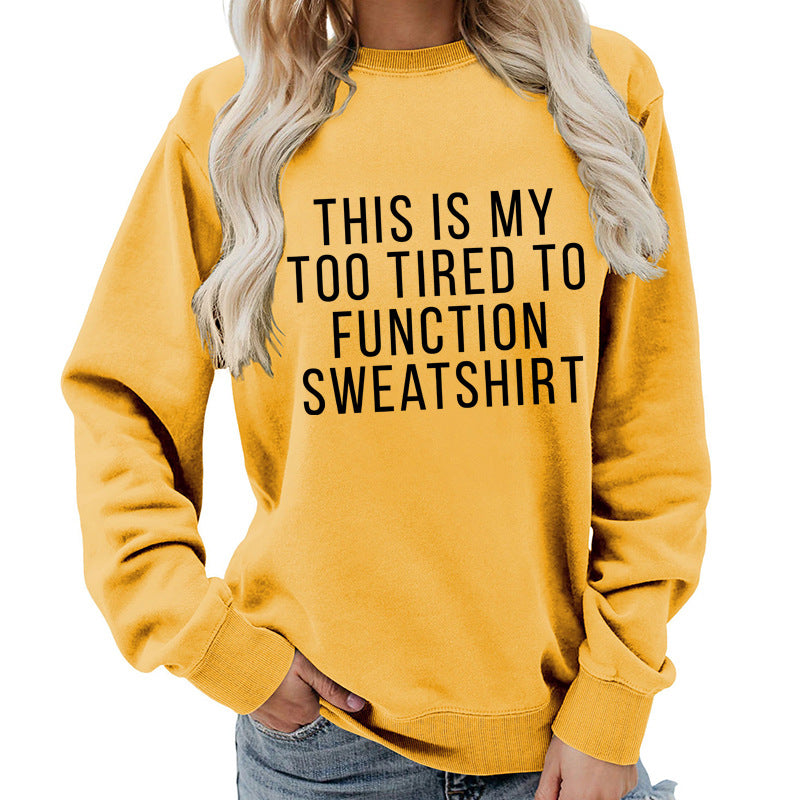 sweatshirt Printed Round Neck Women's Top Sweatshirt Foreign Trade Supply Autumn and Winter Coat Casual Loose European Size