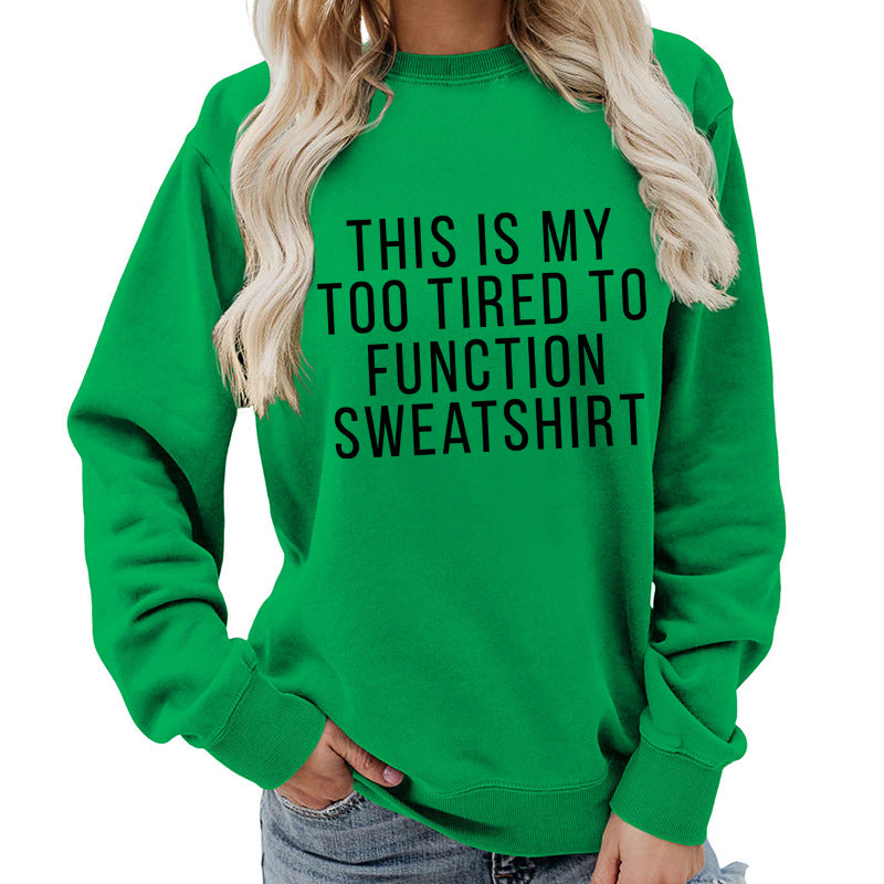 sweatshirt Printed Round Neck Women's Top Sweatshirt Foreign Trade Supply Autumn and Winter Coat Casual Loose European Size