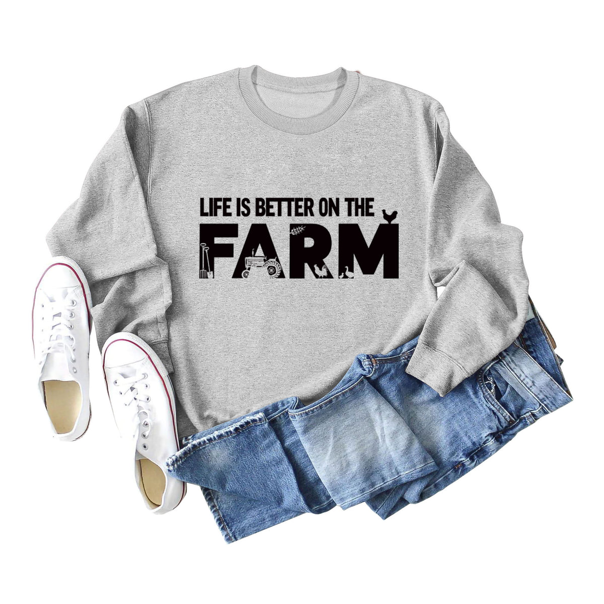 AmazON wISh Independent StatiON LIFE Is BETTER ON THE New Autumn and Winter European and American Casual Sweatshirt for Women