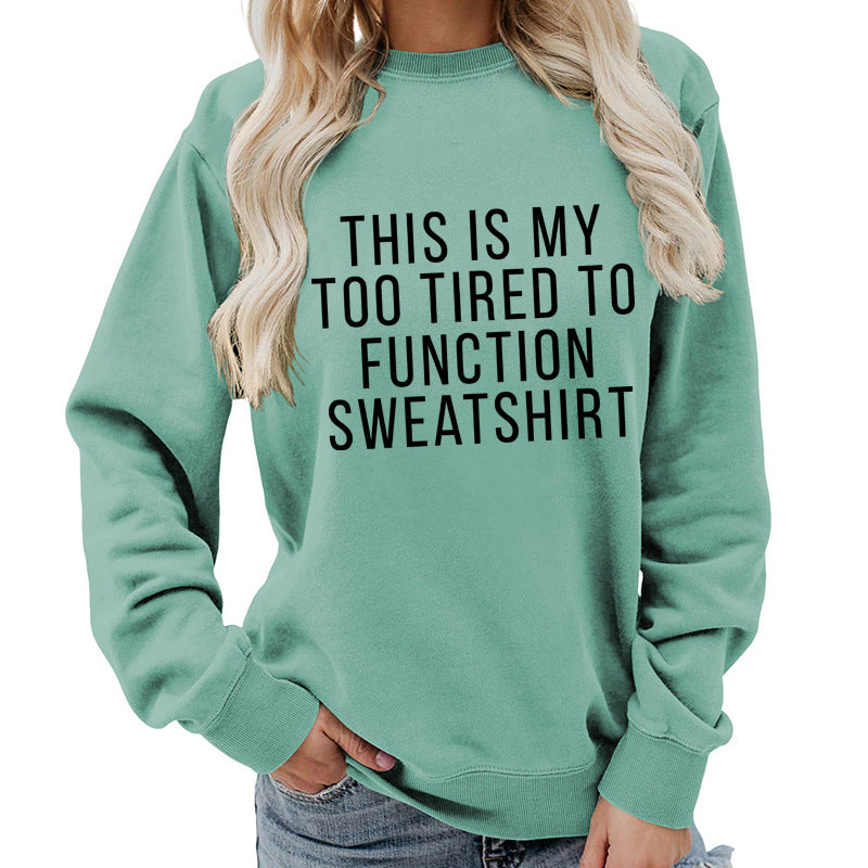 sweatshirt Printed Round Neck Women's Top Sweatshirt Foreign Trade Supply Autumn and Winter Coat Casual Loose European Size