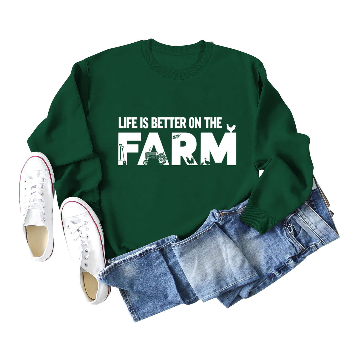 AmazON wISh Independent StatiON LIFE Is BETTER ON THE New Autumn and Winter European and American Casual Sweatshirt for Women