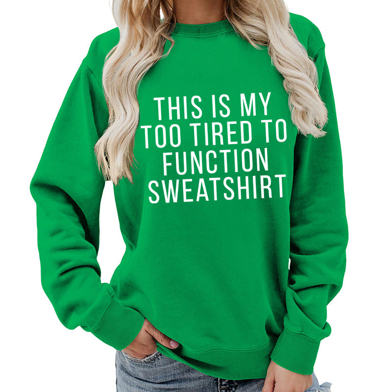 sweatshirt Printed Round Neck Women's Top Sweatshirt Foreign Trade Supply Autumn and Winter Coat Casual Loose European Size