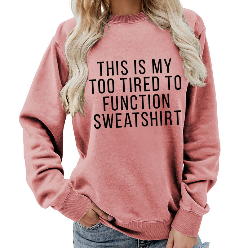 sweatshirt Printed Round Neck Women's Top Sweatshirt Foreign Trade Supply Autumn and Winter Coat Casual Loose European Size