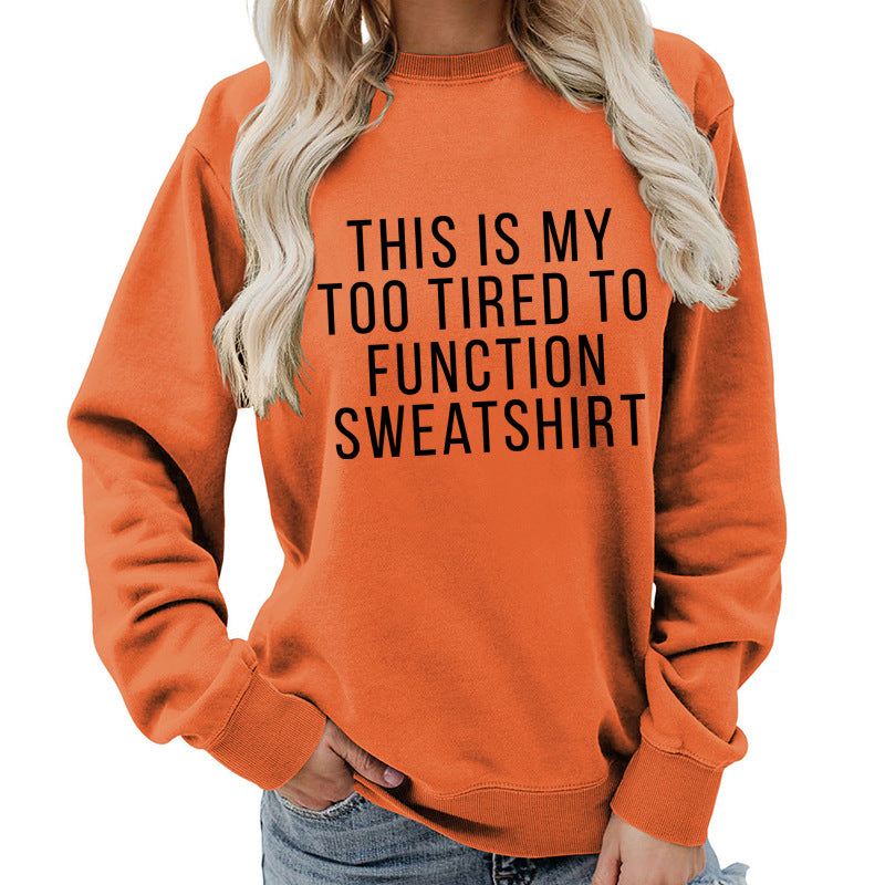 sweatshirt Printed Round Neck Women's Top Sweatshirt Foreign Trade Supply Autumn and Winter Coat Casual Loose European Size