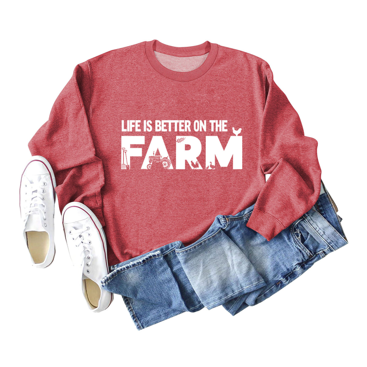 AmazON wISh Independent StatiON LIFE Is BETTER ON THE New Autumn and Winter European and American Casual Sweatshirt for Women