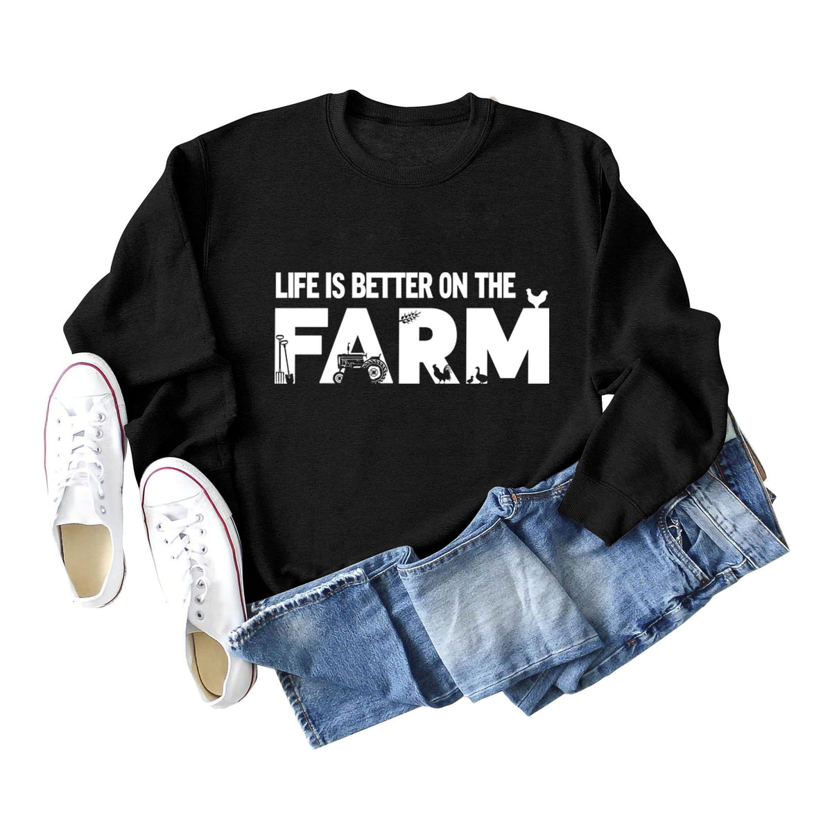 AmazON wISh Independent StatiON LIFE Is BETTER ON THE New Autumn and Winter European and American Casual Sweatshirt for Women
