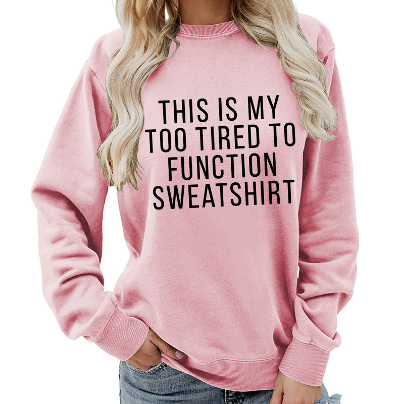 sweatshirt Printed Round Neck Women's Top Sweatshirt Foreign Trade Supply Autumn and Winter Coat Casual Loose European Size