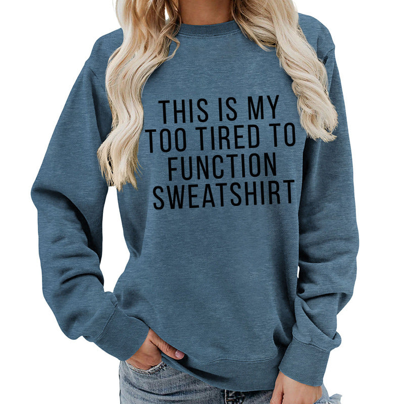 sweatshirt Printed Round Neck Women's Top Sweatshirt Foreign Trade Supply Autumn and Winter Coat Casual Loose European Size