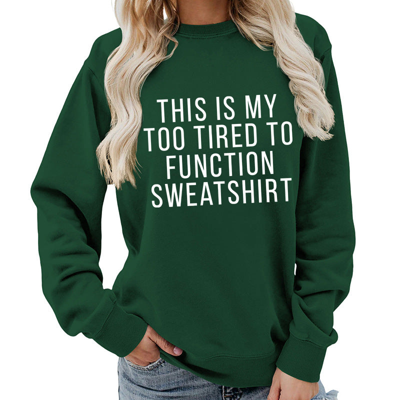 sweatshirt Printed Round Neck Women's Top Sweatshirt Foreign Trade Supply Autumn and Winter Coat Casual Loose European Size