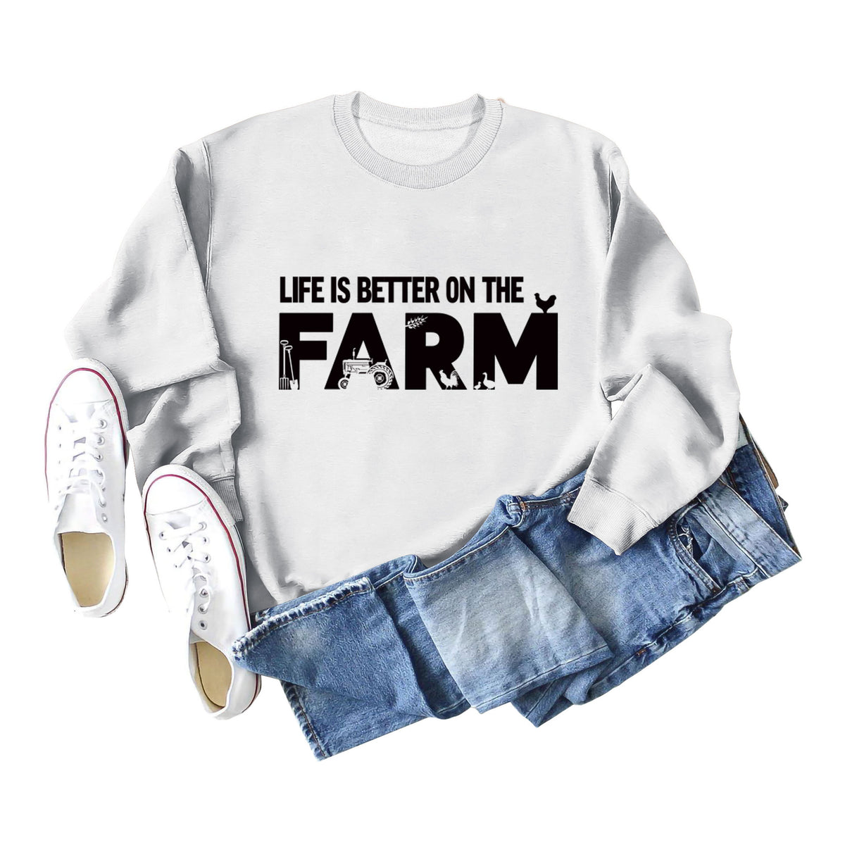 AmazON wISh Independent StatiON LIFE Is BETTER ON THE New Autumn and Winter European and American Casual Sweatshirt for Women