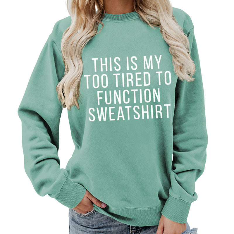 sweatshirt Printed Round Neck Women's Top Sweatshirt Foreign Trade Supply Autumn and Winter Coat Casual Loose European Size