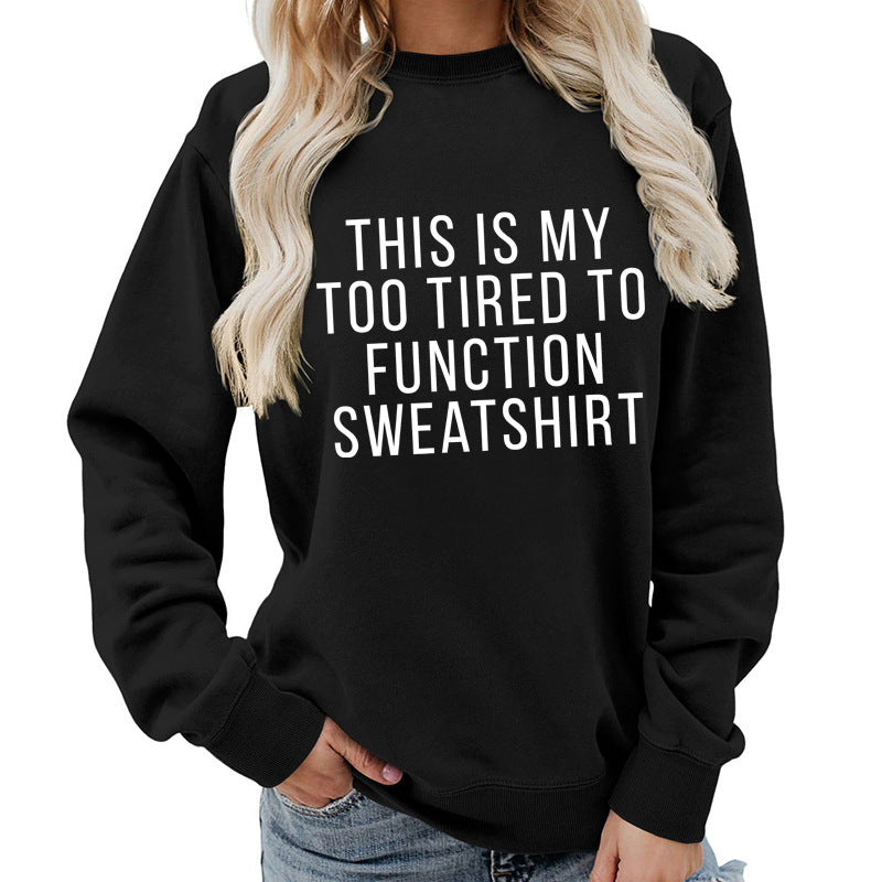 sweatshirt Printed Round Neck Women's Top Sweatshirt Foreign Trade Supply Autumn and Winter Coat Casual Loose European Size