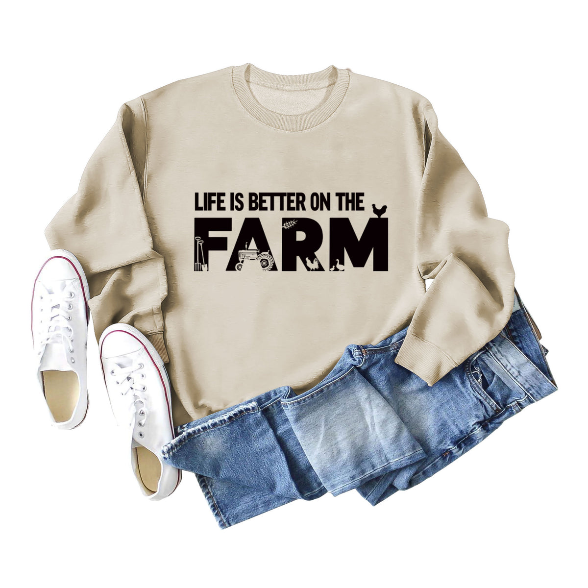 AmazON wISh Independent StatiON LIFE Is BETTER ON THE New Autumn and Winter European and American Casual Sweatshirt for Women
