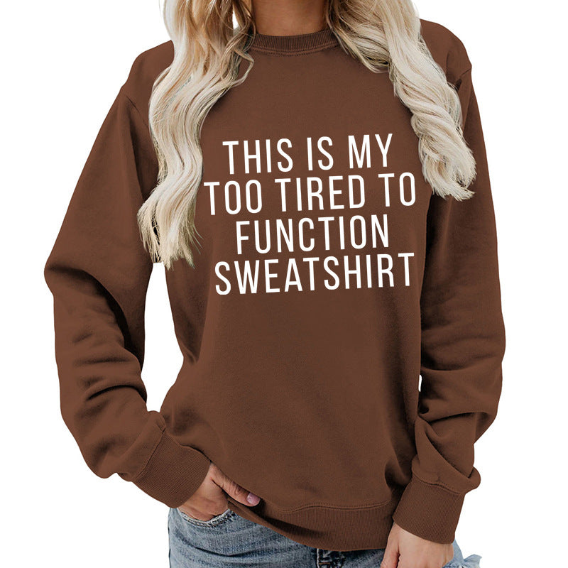 sweatshirt Printed Round Neck Women's Top Sweatshirt Foreign Trade Supply Autumn and Winter Coat Casual Loose European Size