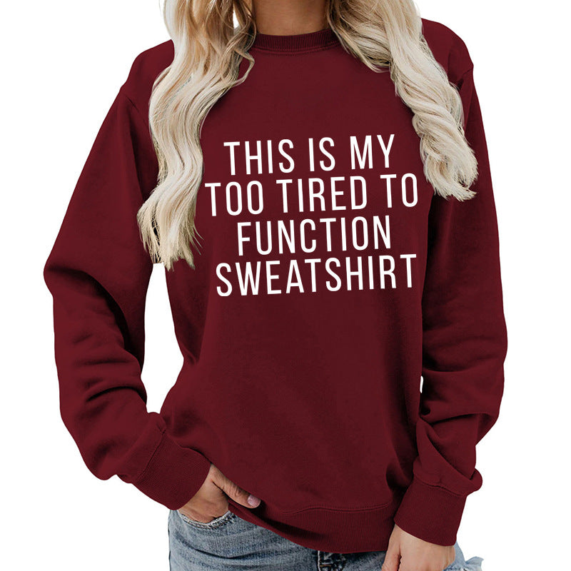 sweatshirt Printed Round Neck Women's Top Sweatshirt Foreign Trade Supply Autumn and Winter Coat Casual Loose European Size
