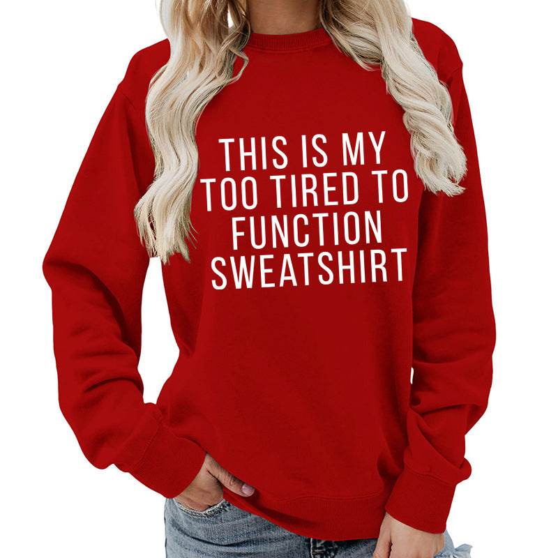 sweatshirt Printed Round Neck Women's Top Sweatshirt Foreign Trade Supply Autumn and Winter Coat Casual Loose European Size