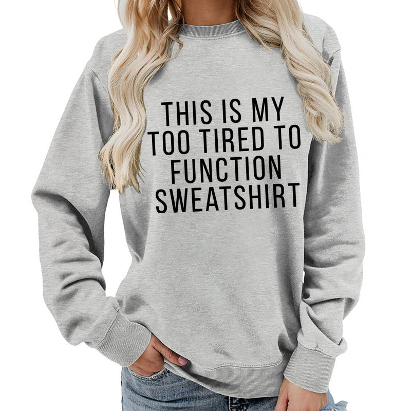 sweatshirt Printed Round Neck Women's Top Sweatshirt Foreign Trade Supply Autumn and Winter Coat Casual Loose European Size