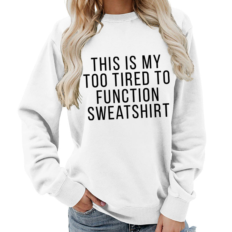 sweatshirt Printed Round Neck Women's Top Sweatshirt Foreign Trade Supply Autumn and Winter Coat Casual Loose European Size