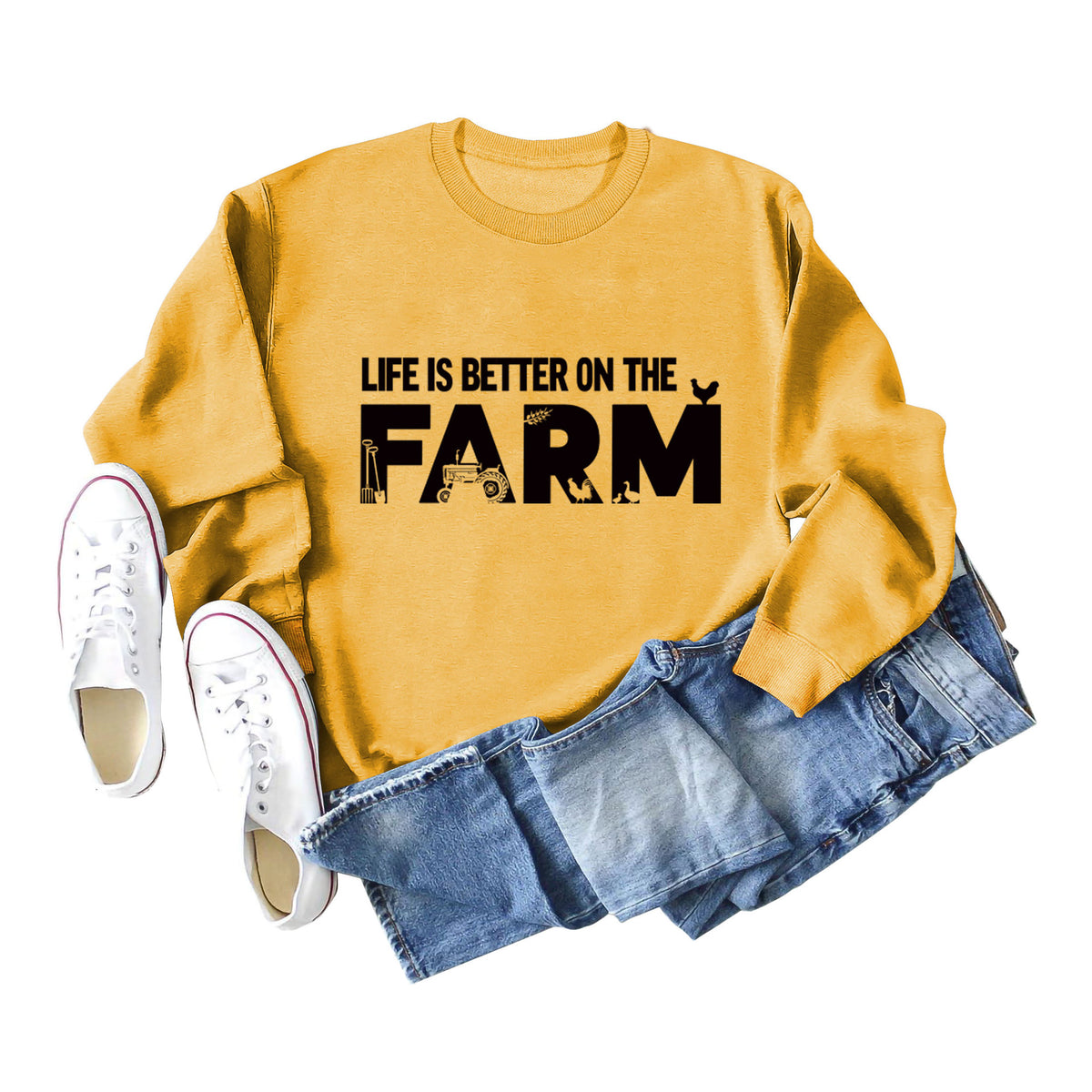 AmazON wISh Independent StatiON LIFE Is BETTER ON THE New Autumn and Winter European and American Casual Sweatshirt for Women