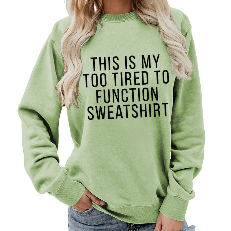 sweatshirt Printed Round Neck Women's Top Sweatshirt Foreign Trade Supply Autumn and Winter Coat Casual Loose European Size