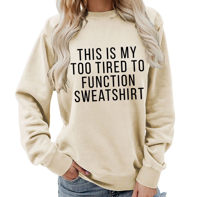 sweatshirt Printed Round Neck Women's Top Sweatshirt Foreign Trade Supply Autumn and Winter Coat Casual Loose European Size
