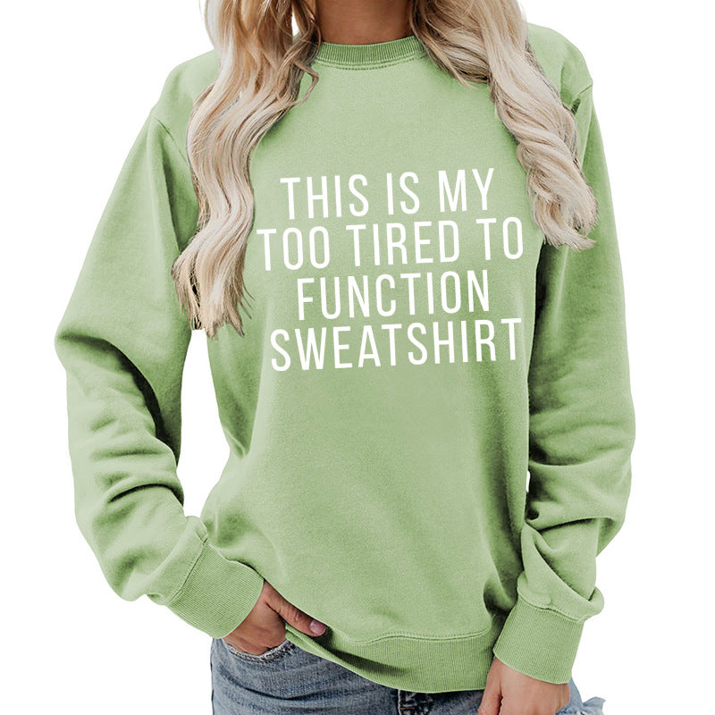sweatshirt Printed Round Neck Women's Top Sweatshirt Foreign Trade Supply Autumn and Winter Coat Casual Loose European Size