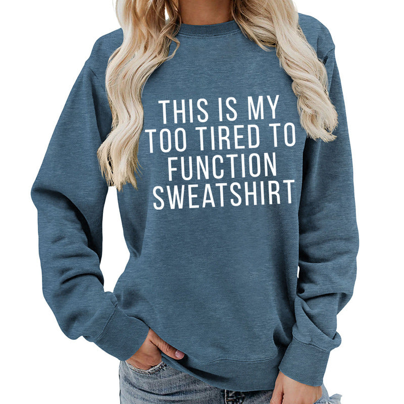 sweatshirt Printed Round Neck Women's Top Sweatshirt Foreign Trade Supply Autumn and Winter Coat Casual Loose European Size